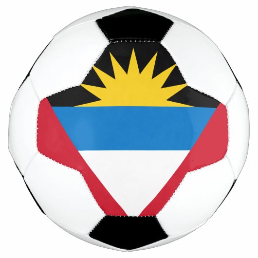 Patriottische vlag van Antigua en Barbuda Voetbal (Voorkant)