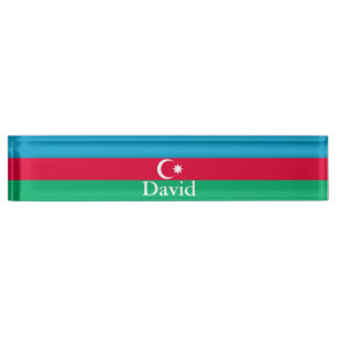 Patriottische vlag van Azerbeidzjan Naambordje