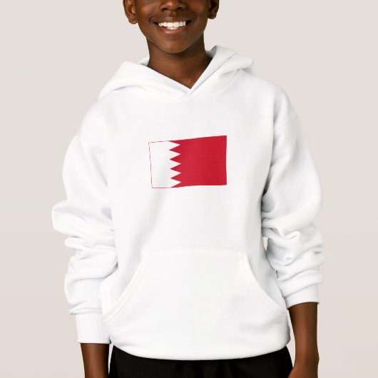 Patriottische vlag van Bahrain Hoodie (Voorkant)