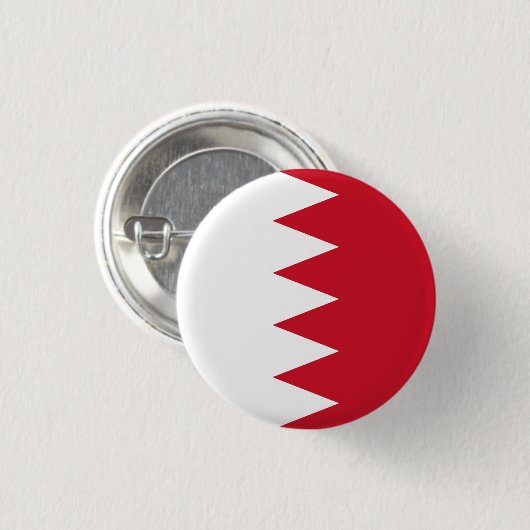 Patriottische vlag van Bahrain Pinback Button (Voorkant /achterkant)