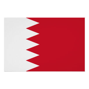 Patriottische vlag van Bahrein Perfect Poster