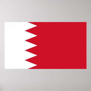 Patriottische vlag van Bahrein Poster