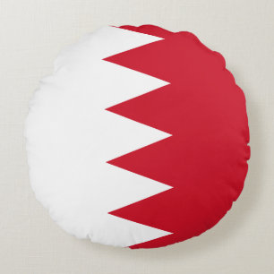 Patriottische vlag van Bahrein Ronde Kussen