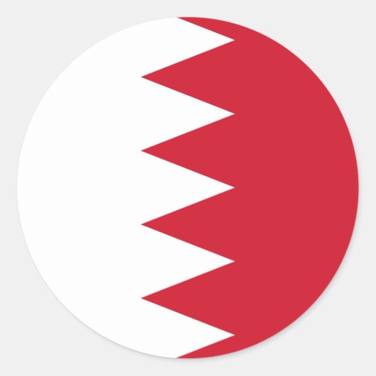 Patriottische vlag van Bahrein Ronde Sticker (Voorkant)