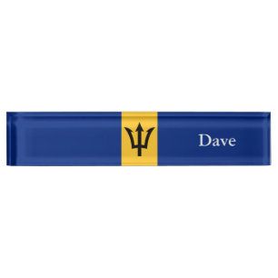 Patriottische vlag van Barbados Naambordje