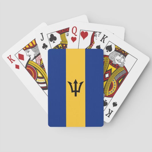 Patriottische vlag van Barbados Pokerkaarten (Achterkant)