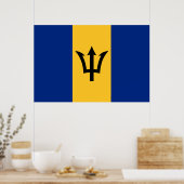 Patriottische vlag van Barbados Poster (Keuken)
