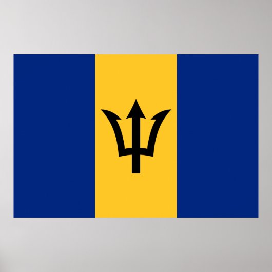 Patriottische vlag van Barbados Poster (Voorkant)