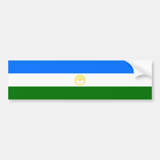 Patriottische vlag van Bashkortostan Bumpersticker (Voorkant)