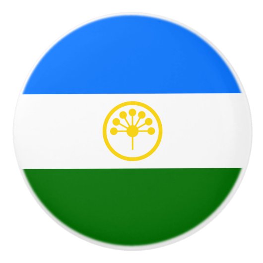 Patriottische vlag van Bashkortostan Keramische Knop (Voorkant)