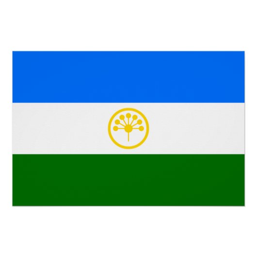 Patriottische vlag van Bashkortostan Perfect Poster (Voorkant)