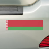 Patriottische vlag van Belarus Bumpersticker (Op auto)
