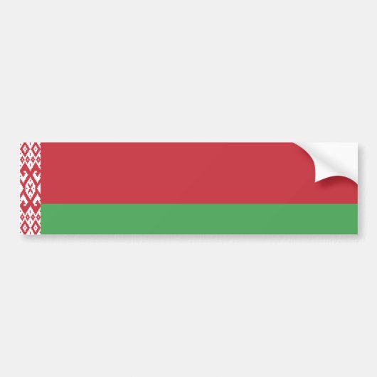 Patriottische vlag van Belarus Bumpersticker (Voorkant)