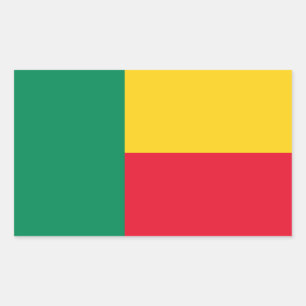 Patriottische vlag van Benin Rechthoekige Sticker