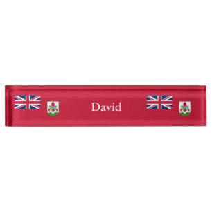 Patriottische vlag van Bermuda Naambordje