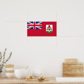 Patriottische vlag van Bermuda Poster (Keuken)