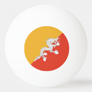 Patriottische vlag van Bhutan Pingpongballen