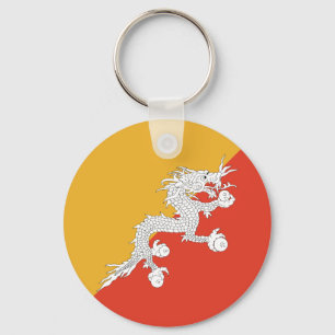 Patriottische vlag van Bhutan Sleutelhanger