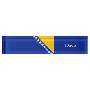 Patriottische vlag van Bosnië en Herzegovina Naambordje