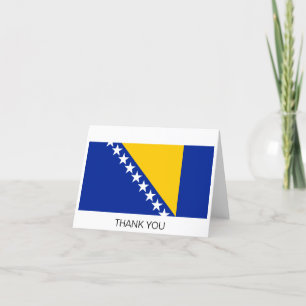 Patriottische vlag van Bosnië Herzegovina Bedankkaart