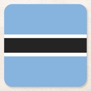 Patriottische vlag van Botswana Vierkante Kartonnen Onderzetter
