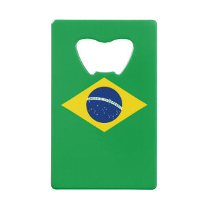 Patriottische vlag van Brazilië Kredietkaart Flessenopener