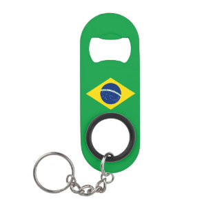 Patriottische vlag van Brazilië Mini Flessenopener