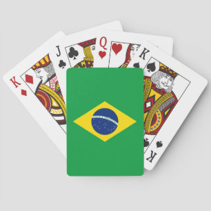 Patriottische vlag van Brazilië Pokerkaarten