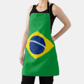 Patriottische vlag van Brazilië Schort (Insitu)