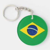 Patriottische vlag van Brazilië Sleutelhanger (Voorkant)