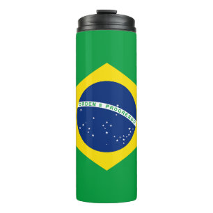 Patriottische vlag van Brazilië Thermosbeker