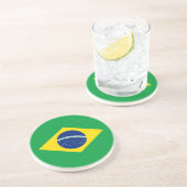 Patriottische vlag van Brazilië Zandsteen Onderzetter (Zijkant)