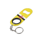 Patriottische vlag van Brunei Mini Flessenopener (Achterkant Gekanteld)