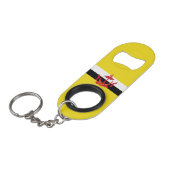 Patriottische vlag van Brunei Mini Flessenopener (Voorkant Gekanteld)