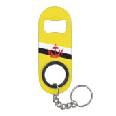 Patriottische vlag van Brunei Mini Flessenopener (Achterkant)
