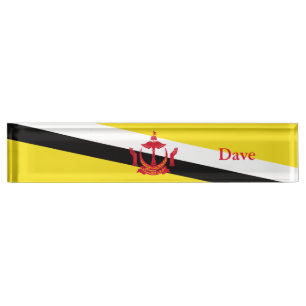 Patriottische vlag van Brunei Naambordje
