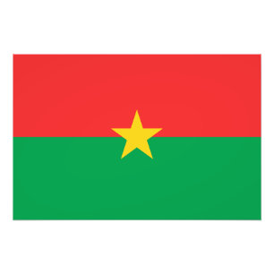 Patriottische vlag van Burkina Faso Foto Afdruk