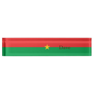 Patriottische vlag van Burkina Faso Naambordje