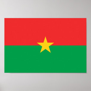 Patriottische vlag van Burkina Faso Poster
