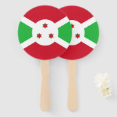 Patriottische Vlag van Burundi Handwaaier (Voorkant en achterkant)