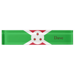 Patriottische Vlag van Burundi Naambordje