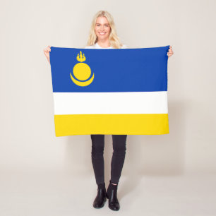 Patriottische vlag van Buryatia Fleece Deken
