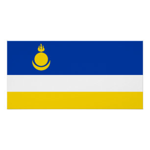Patriottische vlag van Buryatia Perfect Poster