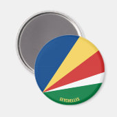 Patriottische vlag van de Seychellen Magneet (Voorkant / Achterkant)