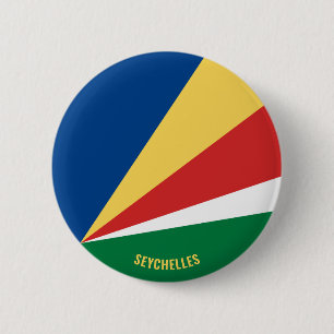 Patriottische vlag van de Seychellen Ronde Button 5,7 Cm