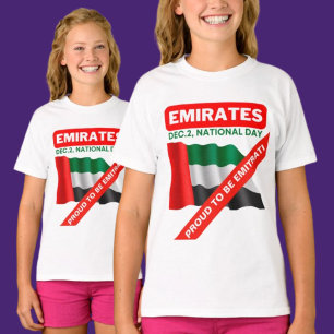 Patriottische vlag van de Verenigde Arabische Emir T-shirt