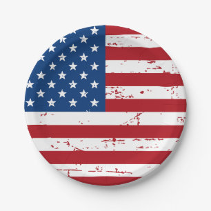 Patriottische Vlag van de VS - Amerikaanse Vlag - Papieren Bordje
