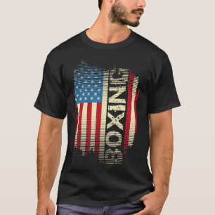Patriottische Vlag Van De Vs Boksen Kickboksen Kic T-shirt