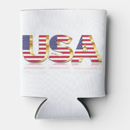 Patriottische Vlag van de VS Koelbox Blikjeskoeler (Voorkant)