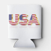Patriottische Vlag van de VS Koelbox Blikjeskoeler (Achterkant)